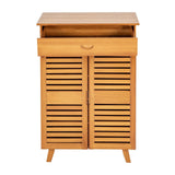 Wooden Bamboo Shoe Cabinet Shoe Rack Cupboard Pantry Shelf Organizer 5 T 63cm