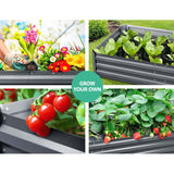 Galvanised Raised Garden Bed Steel Instant Planter 180x90x30CM