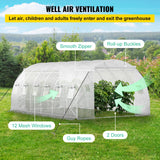 Walk-in Tunnel Greenhouse Galvanized Frame & Waterproof 20x10x7ft