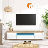 TV Cabinet Entertainment Unit Stand RGB LED Storage Furniture 180cm