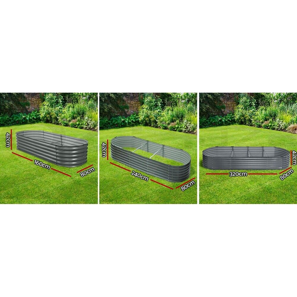 Garden Bed Kit Galvanised Steel Raised Garden Beds Kit Planter Oval