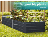 Garden Bed Planter Coated Steel Beds 120x90x30cm Rectangular Veggies x2