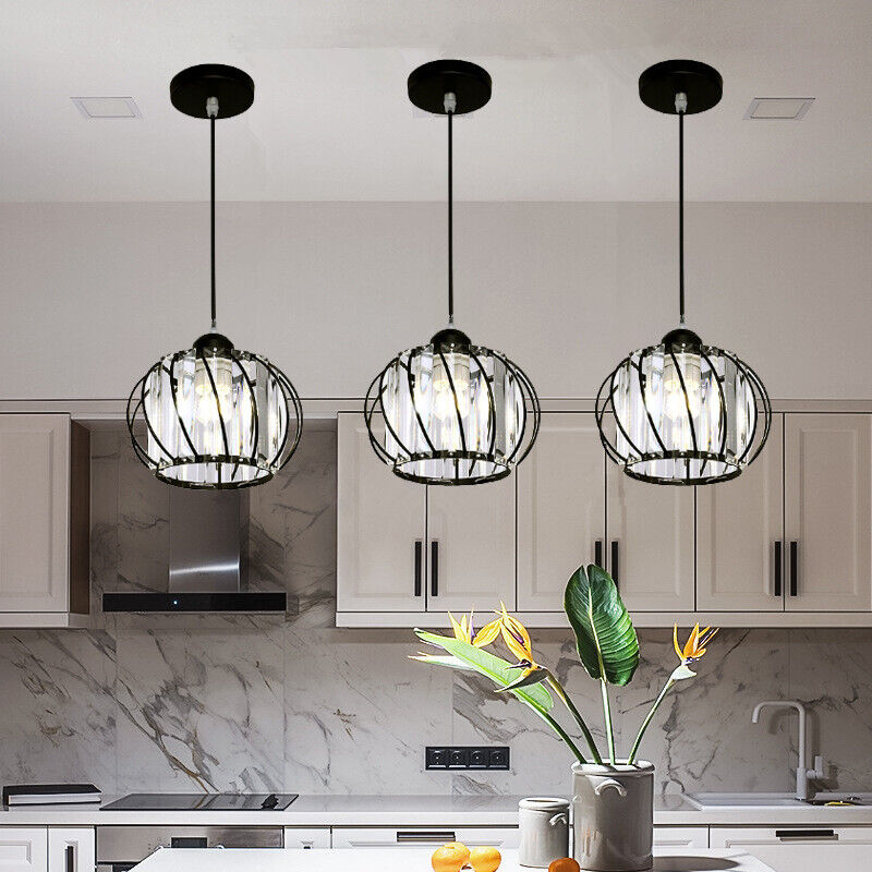 Black Kitchen Pendant Light Bar Ceiling Lights Home Dining Room Chandelier Light