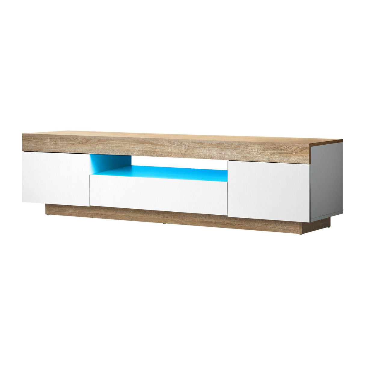 TV Cabinet Entertainment Unit Stand RGB LED Storage Furniture 180cm