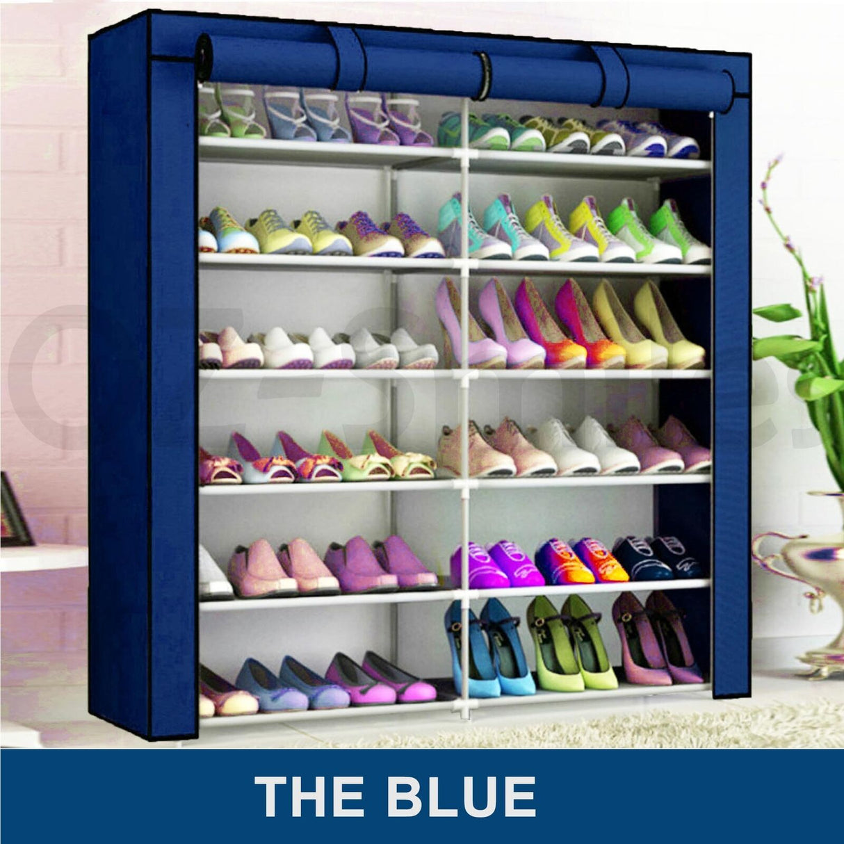 2 Doors Shoes Cabinet Storage Rack