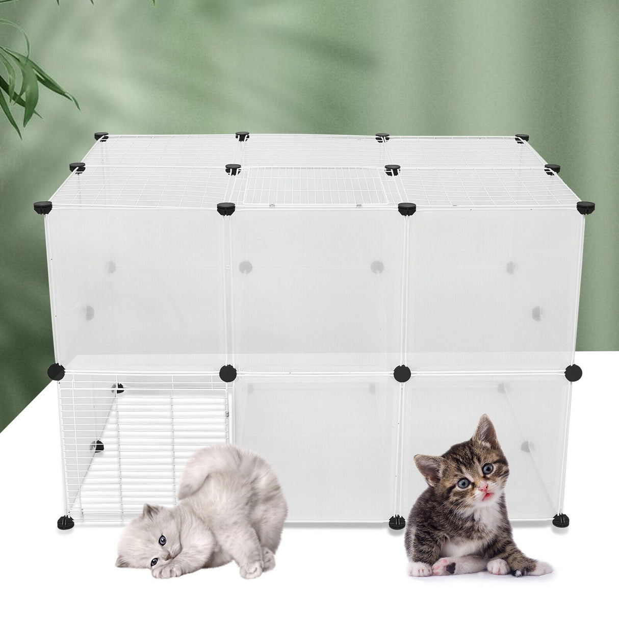 28pcs Pet Dog Playpen Puppy Exercise Panel Cage Enclosure Fence Portable Metal